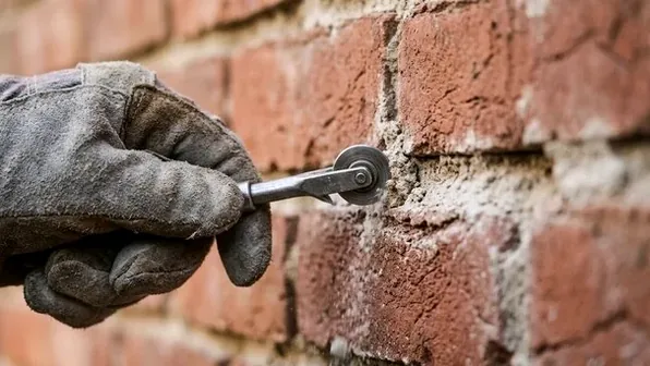 Mason working on 1920s brick in Upper Arlington's Country Club District